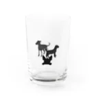 ふうふうたかの犬のシルエット Water Glass :front