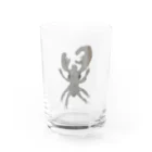 ナマケモノ雑貨店 SUZURI出張所のかっこいいクワガタ Water Glass :front