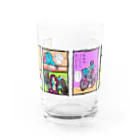 京都バルバラのグッズだよの瀬口忍先生描き下ろし飛鳥ママ×山本4コマシリーズ Water Glass :front