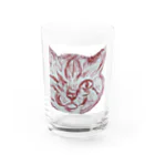 片目猫ライの部屋のライのグラス Water Glass :front