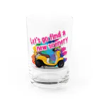 バイクは楽しいのバイクに乗ってレッツゴー! Water Glass :front