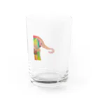 °+nono+°のカラフルなゾウグッズ Water Glass :front