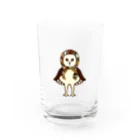 amyu-k フクロウセンターのマチコ巻きメンフクロウ Water Glass :front