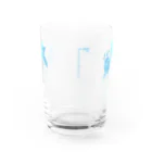 ぱいせー台湾商店のレトログラデ花柄（水色） Water Glass :front