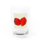 yukimalの赤いイチゴ Water Glass :front