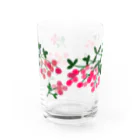 小鳥と映画館のボタニカル ベリーの花 増量版 Water Glass :front