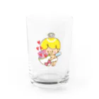 れんげSHOPの天使（花束）のグラス グラス前面