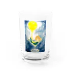 紫　の月の雫　グラス Water Glass :front
