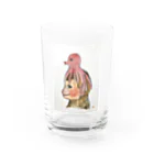 河内葉子の動物アートのグッズの猿にたこさんグッズbyYoko Kawauchi Water Glass :front