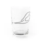 ねこのヤニを吸うねこ（文字なし） Water Glass :front