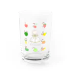 しばの夢工房イラストグッズ店の赤ちゃんの体重カレンダー（ピンク無し） Water Glass :front