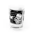 イラスト MONYAAT のGz かぼちゃバーガーD・黒ドット(gr) Water Glass :front