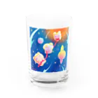 たんぽぽ帝国(おみやげ屋さん)の宇宙遊泳ぷにぷに Water Glass :front