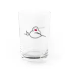 小鳥と映画館の男前な文鳥 Water Glass :front