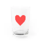 s-nowのドットハート Water Glass :front