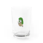 毎日の思い出のメガネの女の子 Water Glass :front