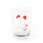 うらめし屋　の福犬ちゃん　白 Water Glass :front