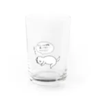 こんぺい工房の寝るバーコード犬寝言付き Water Glass :front