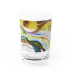 「Kiyomi Fujioka 」 Shopの川の向こうは お陽さま。感謝❣️ 大きく伸びをしようー Water Glass :front