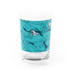 ナイロドノのぎゅうぎゅうオオサンショウウオ　ブルー Water Glass :front