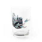 Kumibarcalow_のおりぼんフィッシュと街 Water Glass :front