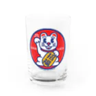 FORTUNE CAT STUDIOS WEB STOREのまねき猫ラッキーくん -招福- ロゴシリーズ Water Glass :front