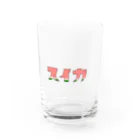 朱色ノ梅のスイカ🍉 Water Glass :front