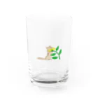 ももろ のひまわりとリス Water Glass :front