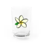 Okiwaiiのプルメリア三姉妹 Water Glass :front