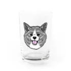 春風工房の秋田犬ハッピースマイル虎毛 Water Glass :front