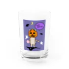 Yamadatinkuの猫　茶トラ　ハロウィーン Water Glass :front