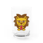 ブルックリンミートファクトリーのお肉持ってる「ライオンのガブリエル」 Water Glass :front