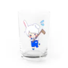 しゅのちゃんショップのお月見うさぎくん Water Glass :front