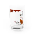 こんぺい工房の花札風　萩と猪 Water Glass :front