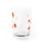 しばの夢工房イラストグッズ店の秋の気配に泳ぐ幸せの小人さん Water Glass :front