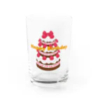 アクセサリーきまぐれ猫のハッピーバースデー（チョコ） Water Glass :front