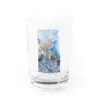 ya-pyの大理石 マーブル ブルー ゴールド Water Glass :front