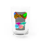 psychfancyのヘアーヘッド君BIGリボン Water Glass :front