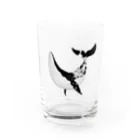 ぱくちのお店の桜吹雪くくじら（改定） Water Glass :front