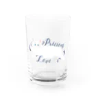 ミウラとみやこ🐱FIP闘病中の寵愛のお姫さま/ブルー Water Glass :front