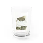 kittoのくつろぎの白ムギュ王子 Water Glass :front