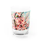 絵描きのゆりんぐ shopの桜の絵に歌をのせて Water Glass :front