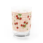 Jimmy BuffaloのJimmy Buffalo - Strawberry Fields クリームチェック Water Glass :front