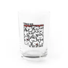 ねこのねこみっちり Water Glass :front