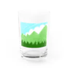 ✨🌈✨ユラクラカン🇯🇵 ✨🌈✨の☁️青空と雲☁️と青い山脈🗻ズ Water Glass :front