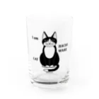 mikepunchのハチワレ猫 I am HACHIWARE CAT Water Glass :front