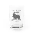 onehappinessのシェットランドシープドッグ Water Glass :front