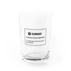 熊工サッカー部OB会のKUMAKO ZIP LINE BLACK Water Glass :front