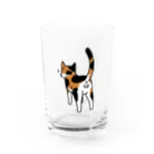 Riotoのねこけつω（三毛猫） Water Glass :front