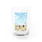 Ａｔｅｌｉｅｒ　Ｈｅｕｒｅｕｘのコスモス畑のトロとクロ Water Glass :front